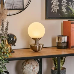 hofstein Lakolk Lampe à poser LED Nickel mat, 1 lumière