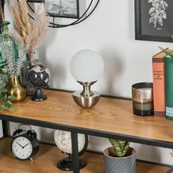 hofstein Lakolk Lampe à poser LED Nickel mat, 1 lumière