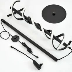 hofstein Lampadaire Alvarim LED Noir, 1 lumière