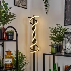 hofstein Lampadaire Alvarim LED Noir, 1 lumière