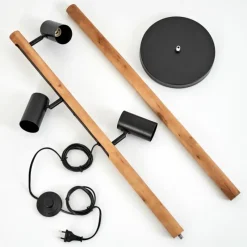 Luminaires Scandinaves-hofstein Lampadaire Arbrentin Écru, Noir, 3 lumières