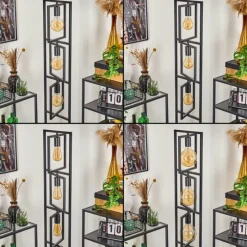 Lampes Vintages & Rétros-hofstein Lampadaire Bass Noir, 3 lumières