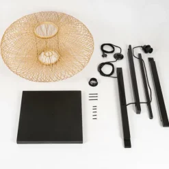 Style Boho-Chic-hofstein Lampadaire Brooker Noir, 1 lumière