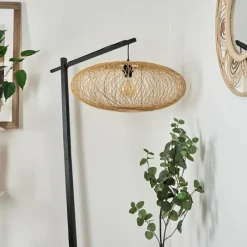Style Boho-Chic-hofstein Lampadaire Brooker Noir, 1 lumière