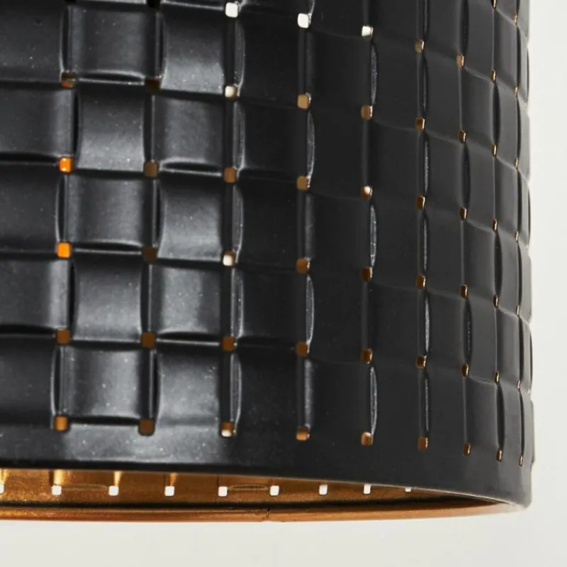 Lampes Dorées-hofstein Lampadaire Chabian Noir, 2 lumières