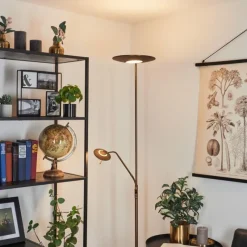 Luminaires Rustiques-hofstein Lampadaire Confluencia LED Bronze, 2 lumières