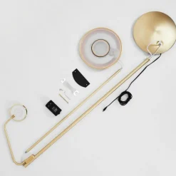 hofstein Lampadaire Confluencia LED Laiton, 2 lumières