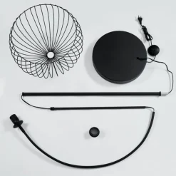 hofstein Lampadaire Espairo Noir, 1 lumière* Lampadaires Et Lampes Sur Pied