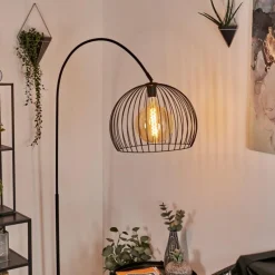 hofstein Lampadaire Espairo Noir, 1 lumière* Lampadaires Et Lampes Sur Pied