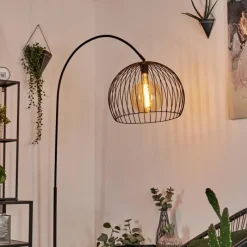 hofstein Lampadaire Espairo Noir, 1 lumière* Lampadaires Et Lampes Sur Pied