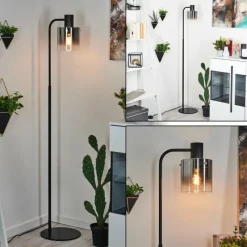 hofstein Lampadaire Gafa Noir, 1 lumière