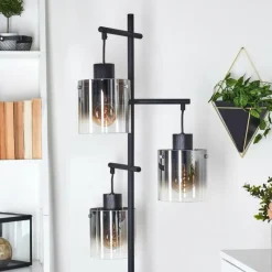 hofstein Lampadaire Gafa Noir, 3 lumières