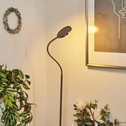 hofstein Lampadaire Haltia LED Nickel mat, 1 lumière