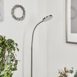 hofstein Lampadaire Haltia LED Nickel mat, 1 lumière