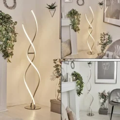 hofstein Lampadaire Henrichemont LED Chrome, Nickel mat, 1 lumière* Lampadaires Et Lampes Sur Pied