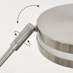 hofstein Lampadaire Huallilemu LED Nickel mat, 1 lumière