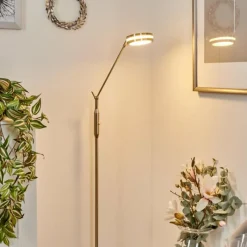 hofstein Lampadaire Huallilemu LED Nickel mat, 1 lumière