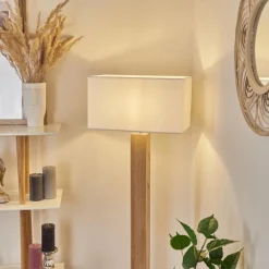 Luminaires Scandinaves-hofstein Lampadaire Kyneton Gris, Écru, 1 lumière