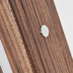 Lampes En Bois-hofstein Lampadaire Kyneton LED Bois foncé, Noir, 1 lumière