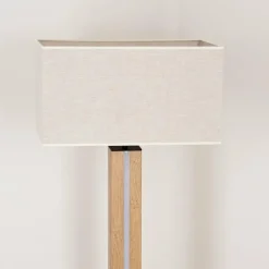 Lampes En Tissu-hofstein Lampadaire Kyneton LED Écru, Noir, 2 lumières