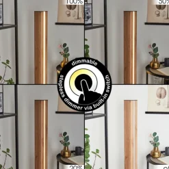 hofstein Lampadaire Kyneton LED Écru, Noir, 1 lumière