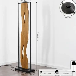 Luminaires Scandinaves-hofstein Lampadaire Nevogilde LED Écru, Noir, 1 lumière