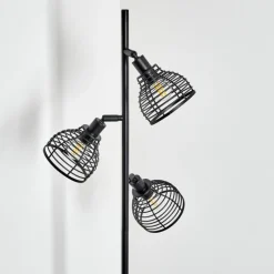 Style Boho-Chic-hofstein Lampadaire Omba Écru, Noir, 3 lumières