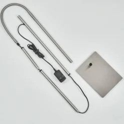 hofstein Lampadaire Reuland LED Nickel mat, 1 lumière