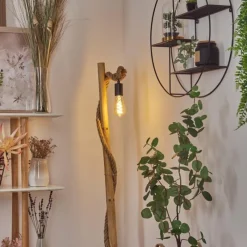 Luminaires Scandinaves-hofstein Lampadaire Riekje Écru, Noir, 1 lumière