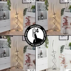 hofstein Lampadaire Robalo LED Chrome, 1 lumière