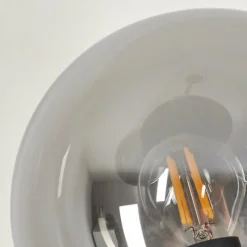 Suspension Verre Fumé-hofstein Lampadaire Salamonde Noir, 3 lumières