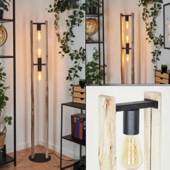 Luminaires Scandinaves-hofstein Lampadaire Sande Écru, Noir, 3 lumières