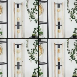 Luminaires Scandinaves-hofstein Lampadaire Sande Écru, Noir, 3 lumières