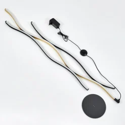 Lampes Dorées-hofstein Lampadaire Serlande LED Or, Noir, Blanc, 1 lumière