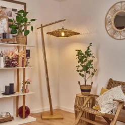 Style Boho-Chic-hofstein Lampadaire Shelbourne Écru, 1 lumière