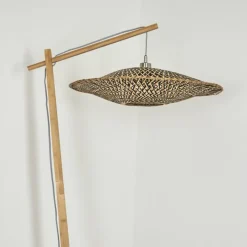 Style Boho-Chic-hofstein Lampadaire Shelbourne Écru, 1 lumière