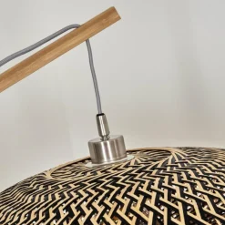 Style Boho-Chic-hofstein Lampadaire Shelbourne Écru, 1 lumière