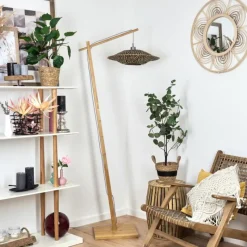 Style Boho-Chic-hofstein Lampadaire Shelbourne Écru, 1 lumière