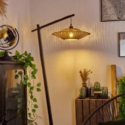 Style Boho-Chic-hofstein Lampadaire Shelbourne Noir, 1 lumière