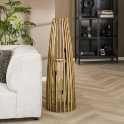 Style Boho-Chic-hofstein Lampadaire Solca Écru, 3 lumières