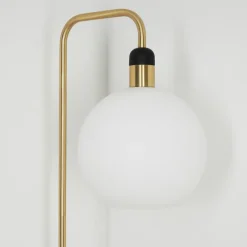 hofstein Lampadaire Tuvalu Laiton, Noir, 1 lumière