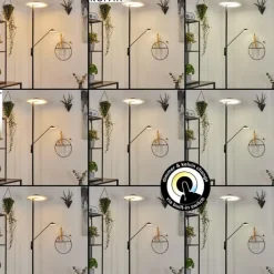 hofstein Lampadaire à vasque Choupico LED Noir, 2 lumières