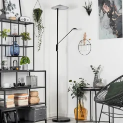 hofstein Lampadaire à vasque Choupico LED Noir, 2 lumières