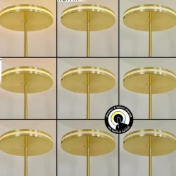 hofstein Lampadaire à vasque Huallilemu LED Laiton, 2 lumières