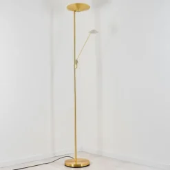 hofstein Lampadaire à vasque Murca LED Laiton, 2 lumières