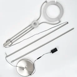 hofstein Lampadaire à vasque Plouescat LED Nickel mat, 2 lumières* Lampadaires Et Lampes Sur Pied