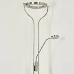 hofstein Lampadaire à vasque Plouescat LED Nickel mat, 2 lumières* Lampadaires Et Lampes Sur Pied