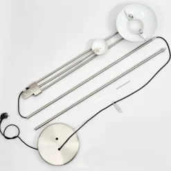 hofstein Lampadaire à vasque Rom Nickel mat, 2 lumières* Lampadaires Et Lampes Sur Pied