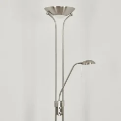hofstein Lampadaire à vasque Rom Nickel mat, 2 lumières* Lampadaires Et Lampes Sur Pied