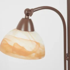 Luminaires Rustiques-hofstein Lampadaire à vasque Voleyrac Brun, 2 lumières